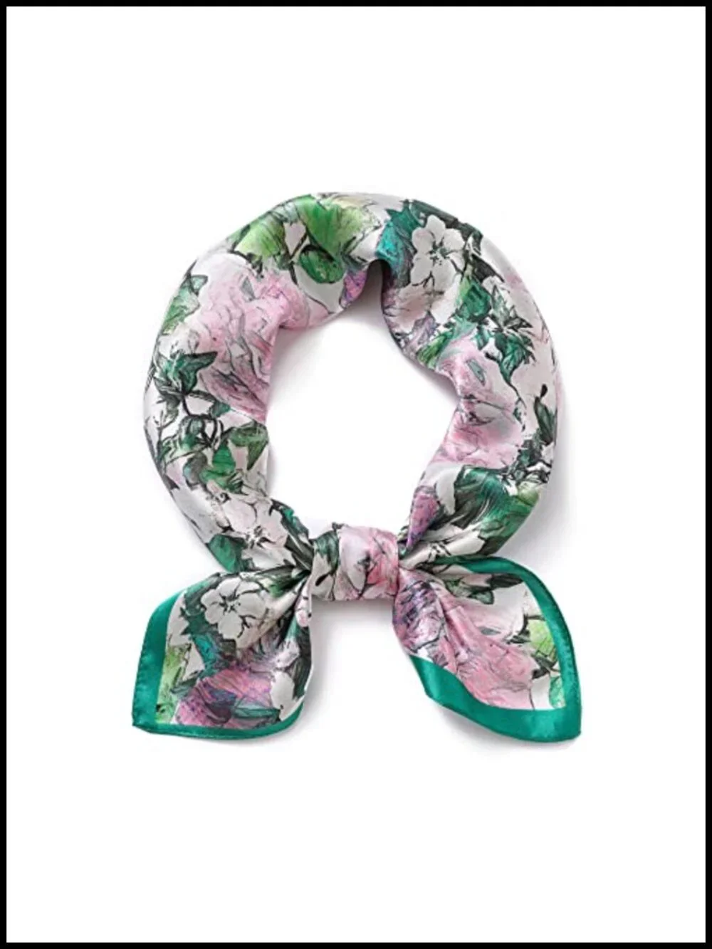 100% Pure Mulberry Silk Square Scarf 27x27 Lightweight Hair Headscarf